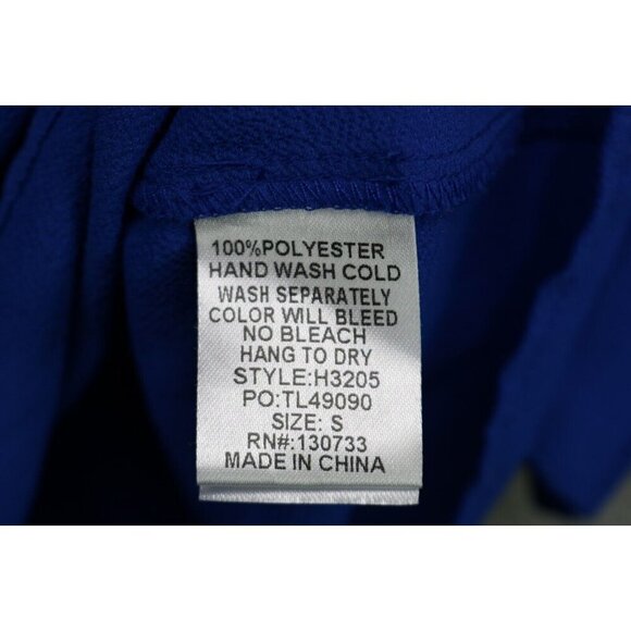 Umgee Royal Blue Bohemian Large Bell Mesh Trim Sleeves Top-Size Small - Picture 6 of 9